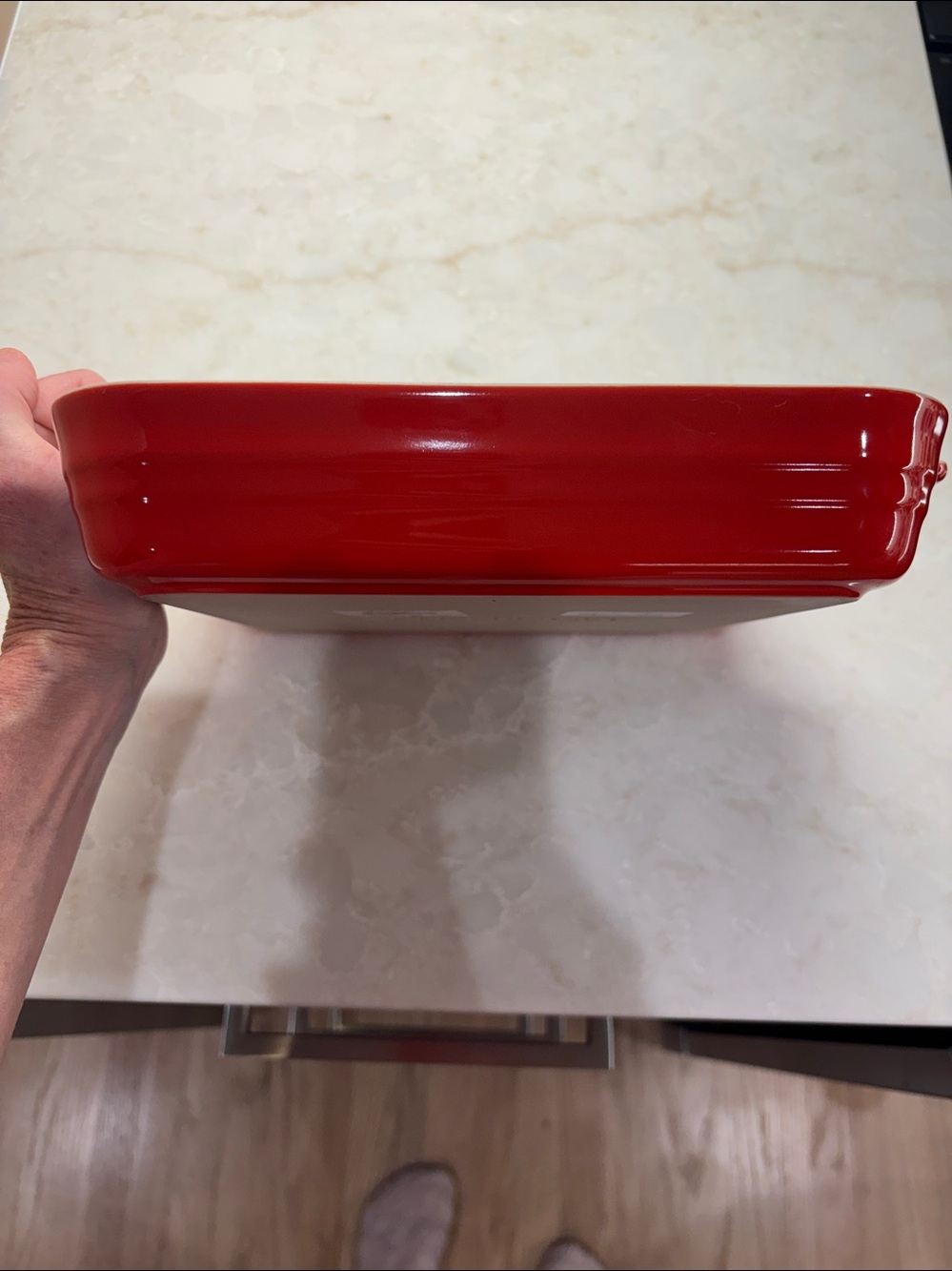 NWT Le Creuset 23 cm Square Stoneware Baker - Carmin
